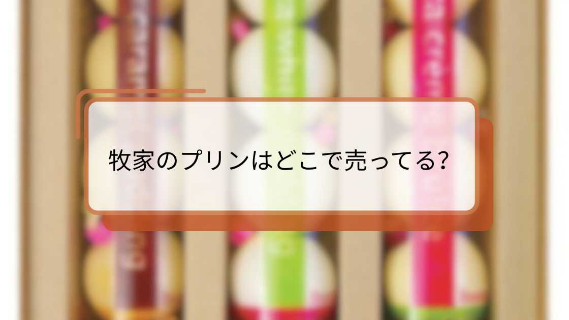 牧家のプリンはどこで売ってる?販売店舗と購入方法ガイド