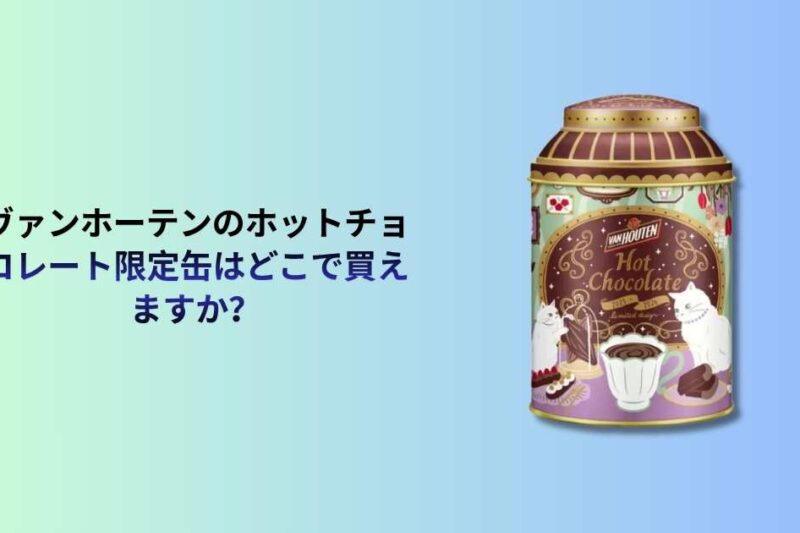 ヴァンホーテンのホットチョコレート限定缶はどこで買えますか？購入可能店舗とオンライン情報まとめ